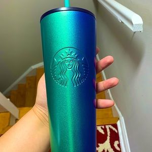 Blue green summer 2020 Starbucks tumbler NWT
